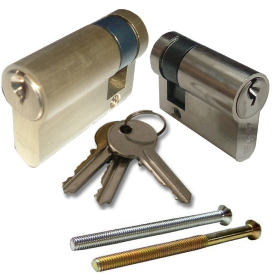 Euro Cylinder Single Side Door Lock Barrel - Keyed Alike Euro Cylinder Single Side Door Lock Barrel - Keyed Alike