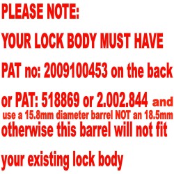 Gliderol new-style Inline Roller Shutter Lock 5 inch - Barrel & 2 Keys Gliderol new-style Inline Roller Shutter Lock 5 inch - Barrel & 2 Keys