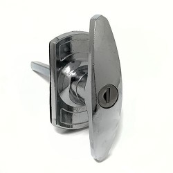 Cardale T-handle Garage Door Lock 75mm Shaft - Chrome Cardale T-handle Garage Door Lock 75mm Shaft - Chrome