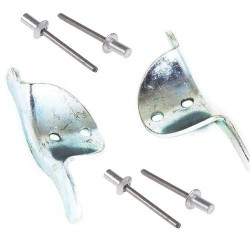 PAIR Roller Shutter Door Pressed Steel END LOCKS for 77mm slat (lath) PAIR Roller Shutter Door Pressed Steel END LOCKS for 77mm slat (lath)